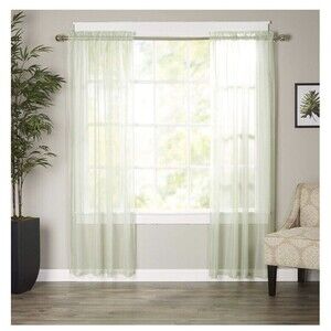 Elegant Sheer Green Curtains